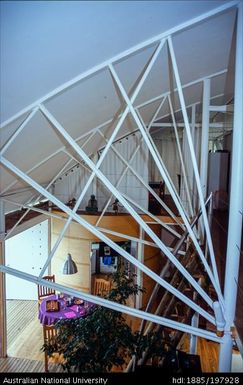 French Polynesia - Roofing detail, white supports