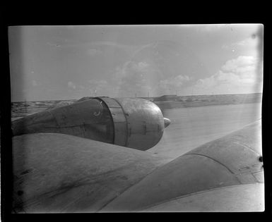 Aeroplane, descending, Canton Island, Republic of Kiribati