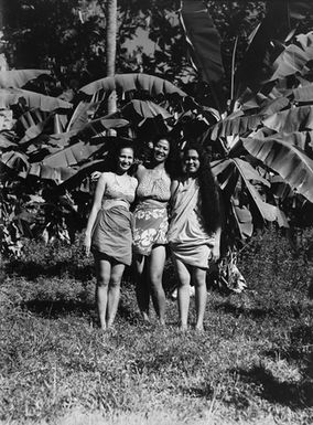 [Three Pacific Island women portrait]