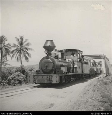 Workers riding the train
