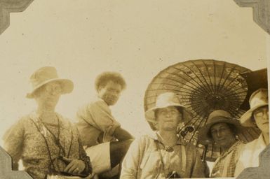 Boat en route to Swallows Cave, Kapa Island, 1928