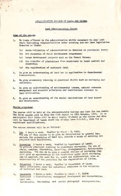 Notes regarding land administration course