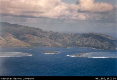 Tahiti - aerial view of island