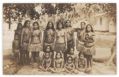 Group of women and children.  From the album: Banaba (Ocean Island)