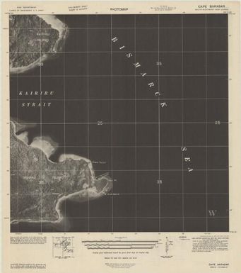 Special map, northeast New Guinea (Cape Barabar , back)