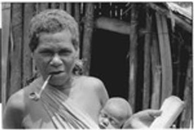 Woman and infant