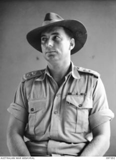 LAE, NEW GUINEA. 1945-10-04. LIEUTENANT COLONEL F.W. STATHAM, ASSISTANT DIRECTOR OF ELECTRICAL AND MECHANICAL ENGINEERING, HEADQUARTERS FIRST ARMY