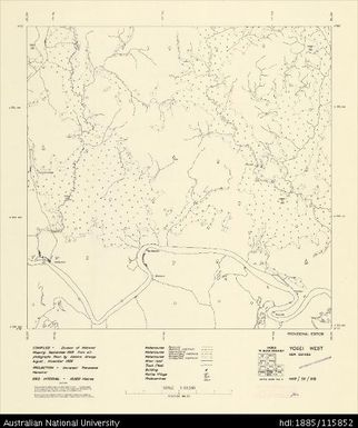 Papua New Guinea, Yogei West, Provisional map, Sheet NMP-59-015, 1959, 1:63 360