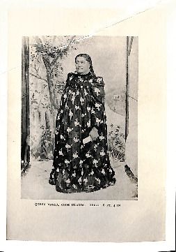 Photo of a woman, inscribed 'Queen Makea, Cook Islands. Height 6 FT. 4 IN'