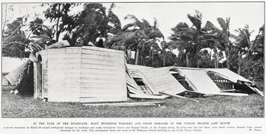 In the path of the hurricane: many buildings wrecked and crops damaged in the Tongan islands last month