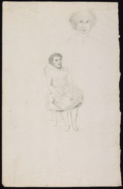 Ellis, William Wade, d 1785 :[Portraits of two Tahitians. 1777]