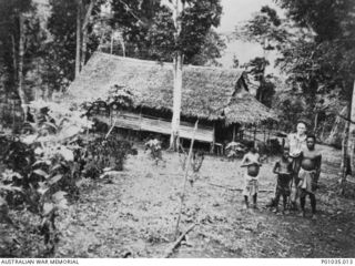 YEMA, PAPUA, C. 1943. THE OLD YEMA SPOTTING STATION, USED BY SPOTTERS IN THE NEW GUINEA AIR WARNING WIRELESS COMPANY (NGAWW). THE STATION WAS MOVED TO A NEW SITE 1943-11-21