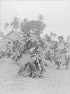 [Pacific island man possibly performing with group]