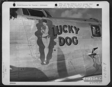The Consolidated B-24 Liberator 'Lucky Dog' Of The 11Th Bomb Group, Guam, Marianas Islands, 4 May 1945. (U.S. Air Force Number 64930AC)