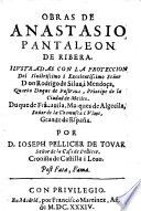 Obras de Anastasio Pantaleón de Ribera