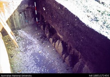 SAD/II, view of trench after heavy rain