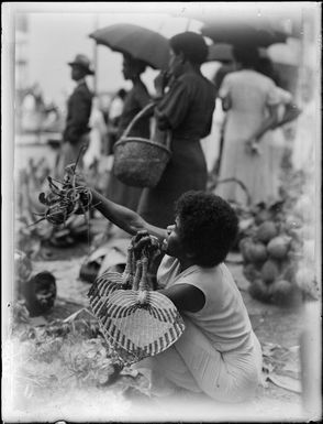 Market scene, Suva, Fiji