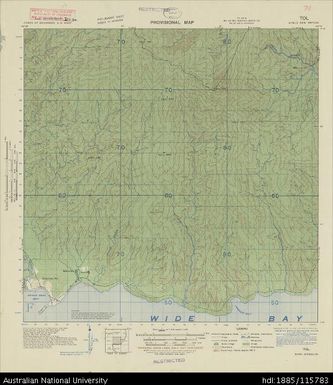 Papua New Guinea, New Britain, Tol, Provisional map, Sheet B56/2, 1943, 1:63 360