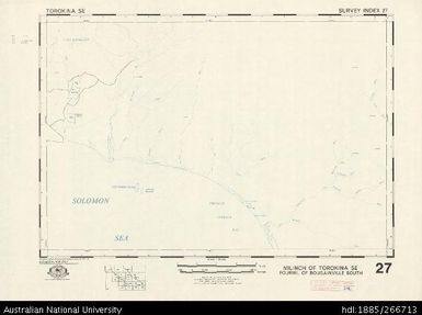 Papua New Guinea, Torokina SE, Survey Index 27, 1:50 000, 1971