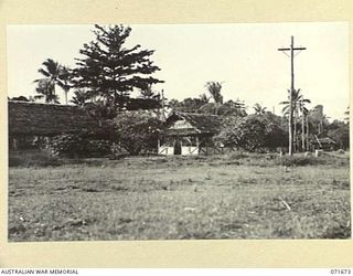 LAE, NEW GUINEA. 1944-03-25. ONE OF THE ADJOINING PHOTOGRAPHS SHOWING THE INTELLIGENCE BRANCH G BRANCH, CAMP COMMANDANT'S CLERK'S OFFICE, CAMP COMMANDANT'S OFFICE, ASSISTANT ADJUTANT AND QUARTER ..