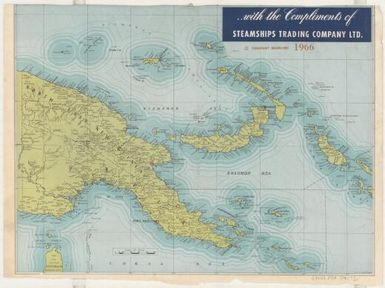 [Map of Papua New Guinea showing Steamships Trading Company Ltd company branches, 1966] / with the compliments of Steamships Trading Company Ltd