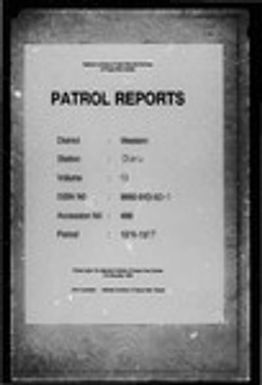 Patrol Reports. Western District, Daru, 1916 - 1917