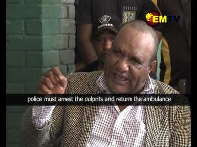 CONCERN ON HIJACKED AMBULANCE