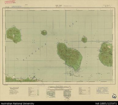 Papua New Guinea, Equatorial New Guinea, Sag Sag, 4 Mile Strategic series, Sheet 2035, 1943, 1:253 440