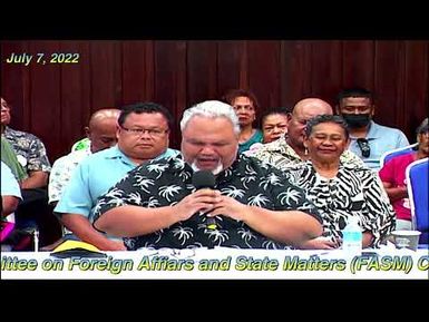 The Senate Committee on Foreign Affairs and State Matters confirmation hearing w/ Mr. Dave Orrukem.