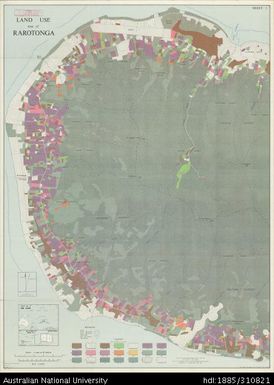 Cook Islands, Land Use Map of Rarotonga, Land Use of the Cook Islands Series No. 1, Sheet 1, 1:7 920, 1971