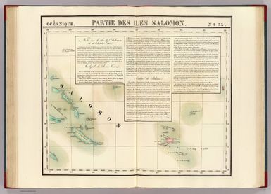 Partie des Iles Salomon. Oceanique no. 33. (Dresse par Ph. Vandermaelen, lithographie par H. Ode. Sixieme partie. - Oceanique. Bruxelles. 1827)