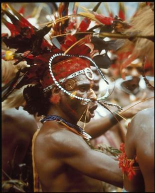 Singsing at Gumine, Central Highlands, Papua New Guinea, 1969 / Axel Poignant