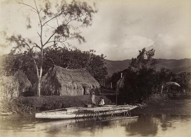 Village scene, Fiji