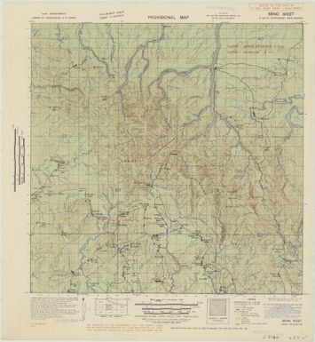 Provisional map, northeast New Guinea: Seno West (Sheet Seno West)
