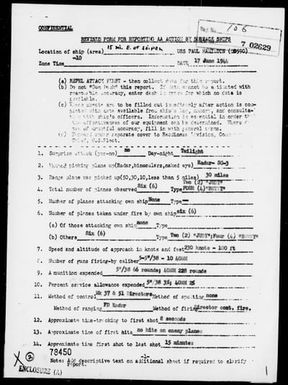 PAUL HAMILTON - AA Act Reps, 6/17/44 & 6/18/44, off Saipan Island, Marianas
