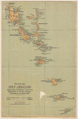 Map of the New Hebrides