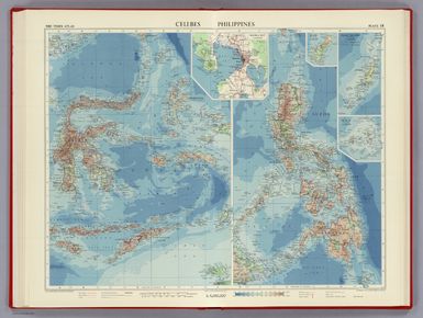 Celebes, Philippines. Edited by John Bartholomew, M.C., LL.D. The Geographical Institute Edinburgh. Copyright, John Bartholomew & Son, LTD.