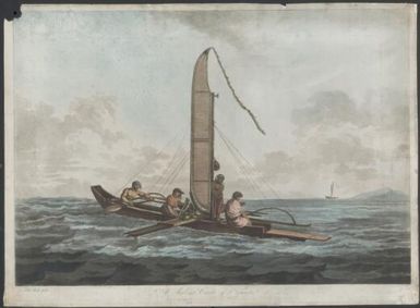 A sailing canoe of Otaheite / I. Webber fecit