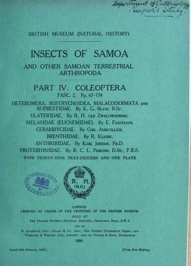 Insects of Samoa and other Samoan terrestrial arthropoda