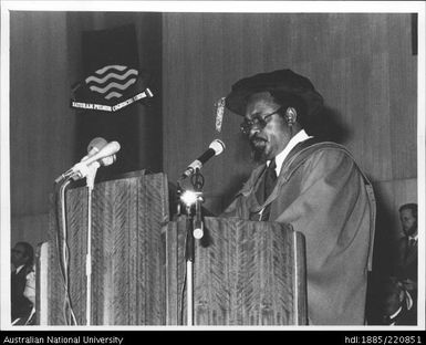 The Hon. Mr Michael Somare, Prime Minister of Papua New Guinea at the conferring of degrees