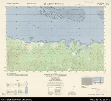 Papua New Guinea, Admiralty Islands, Ahevos Point SE, Series: AMS T893, Sheet 3551 II SE, 1:25 000, 1958