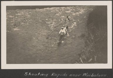 Outrigger canoe near Waibalavu, Fiji, July 1930