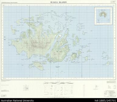 Solomon Islands, British Solomon Islands Protectorate, Russell Islands, Series: X711, Sheet 9-159-1, 1973, 1:50 000