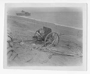 [37mm Antitank Gun on Guadalcanal Beach]