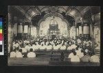 Congregation inside Jubilee Hall, malua, Samoa, ca. 1910-1920