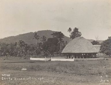 Chief's house at Lotopa. From the album: Photographs of Apia, Samoa