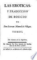 Las eroticas : y traduccion de Boecio