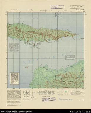 Indonesia, Dutch New Guinea, East Japen, Series: HIND 644, 1947, 1:250 000