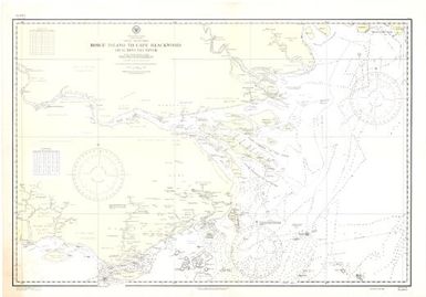 Boigu Island to Cape Blackwood, including Fly River, Papua, south coast, New Guinea, South Pacific Ocean : from a British survey in 1845 / Hydrographic Office, U.S. Navy