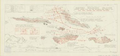 British Solomon Islands showing known field data and bathymetry from Admiralty data : also main folding and fracture patterns / Geological Survey Dept., B.S.I.P